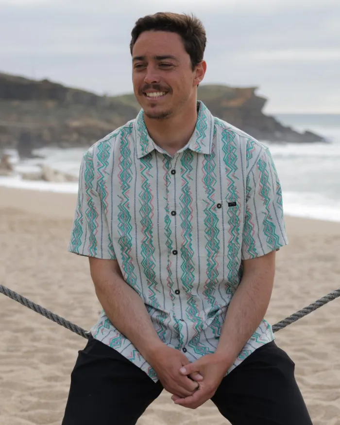 Billabong Sundays Jacquard Short Sleeve Shirt Sand Men Shirts