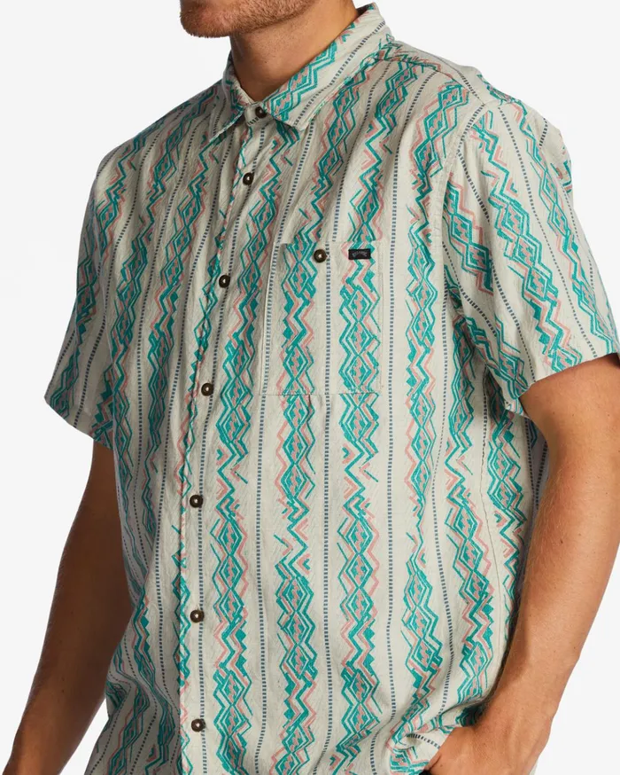 Billabong Sundays Jacquard Short Sleeve Shirt Sand Men Shirts Billabong Sundays Jacquard Short Sleeve Shirt Sand Men Shirts
