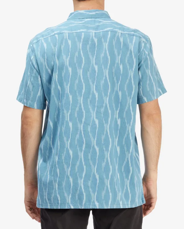 Billabong Sundays Jacquard Short Sleeve Shirt Smoke Blue Men Shirts Billabong Sundays Jacquard Short Sleeve Shirt Smoke Blue Men Shirts