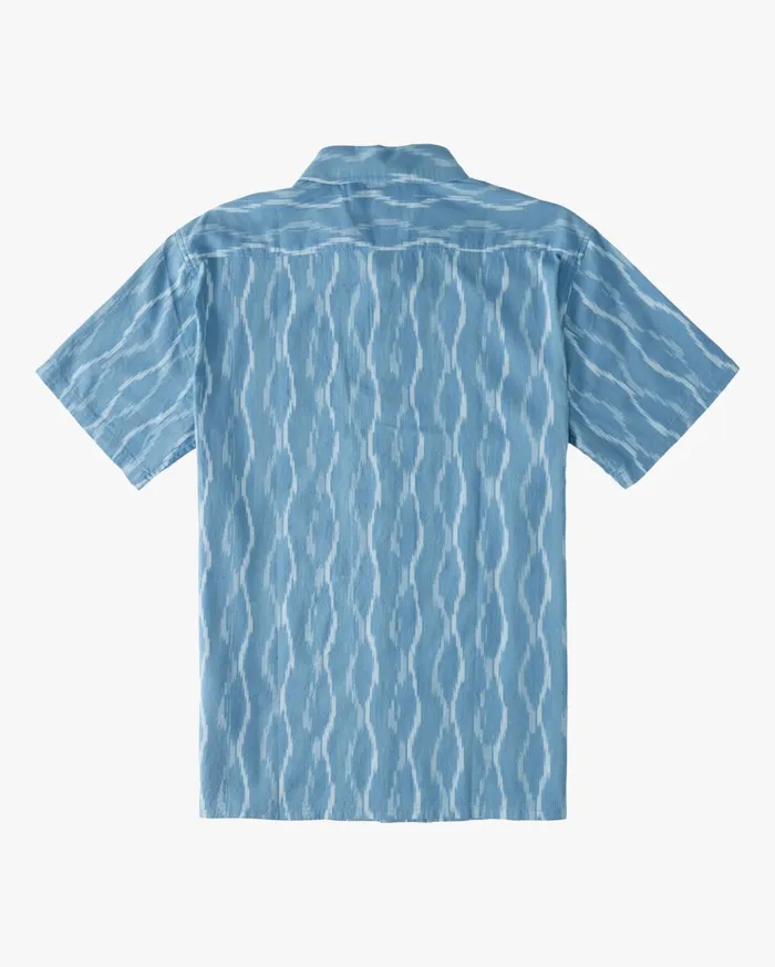 Billabong Sundays Jacquard Short Sleeve Shirt Smoke Blue Men Shirts Billabong Sundays Jacquard Short Sleeve Shirt Smoke Blue Men Shirts