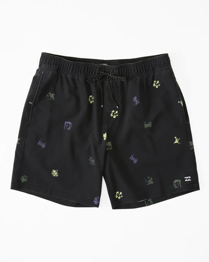 Billabong Sundays Layback 17quot Boardshorts Black Men Elastic Waist Boardshorts Billabong Sundays Layback 17quot Boardshorts Black Men Elastic Waist Boardshorts