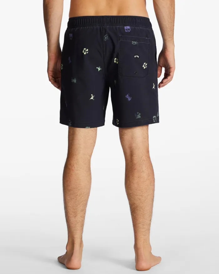 Billabong Sundays Layback 17quot Boardshorts Black Men Elastic Waist Boardshorts Billabong Sundays Layback 17quot Boardshorts Black Men Elastic Waist Boardshorts