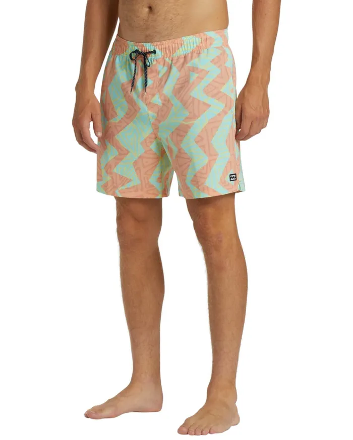 Billabong Sundays Layback 17quot Boardshorts Melon Men Elastic Waist Boardshorts Billabong Sundays Layback 17quot Boardshorts Melon Men Elastic Waist Boardshorts