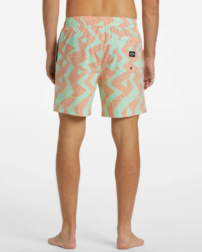 Billabong Sundays Layback 17quot Boardshorts Melon Men Elastic Waist Boardshorts Billabong Sundays Layback 17quot Boardshorts Melon Men Elastic Waist Boardshorts