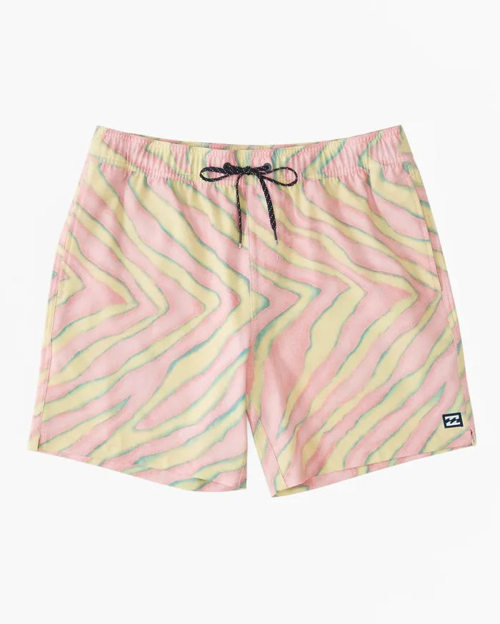 Billabong Sundays Layback 17quot Boardshorts Pink Men Elastic Waist Boardshorts Billabong Sundays Layback 17quot Boardshorts Pink Men Elastic Waist Boardshorts