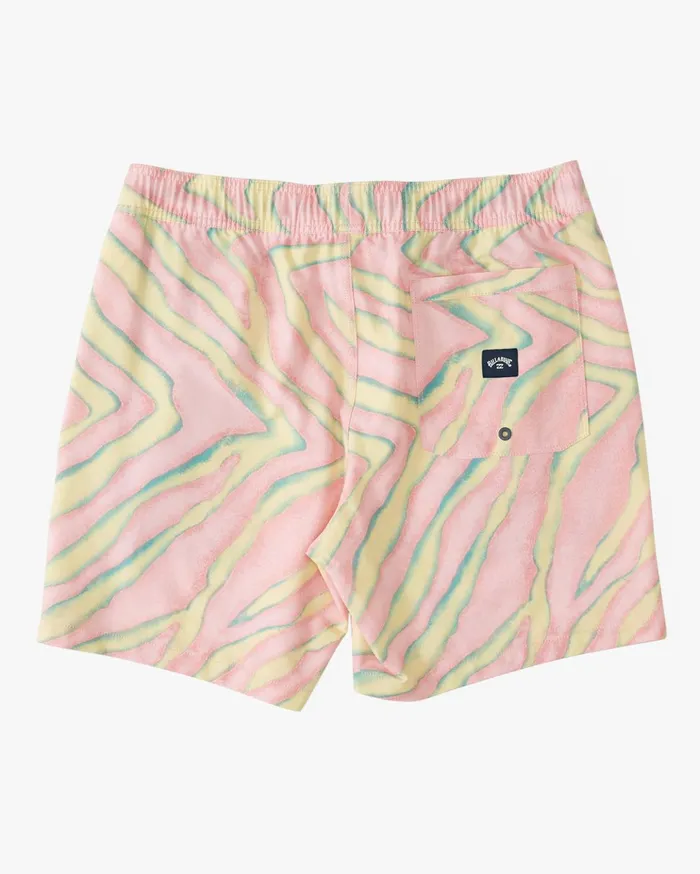 Billabong Sundays Layback 17quot Boardshorts Pink Men Elastic Waist Boardshorts Billabong Sundays Layback 17quot Boardshorts Pink Men Elastic Waist Boardshorts