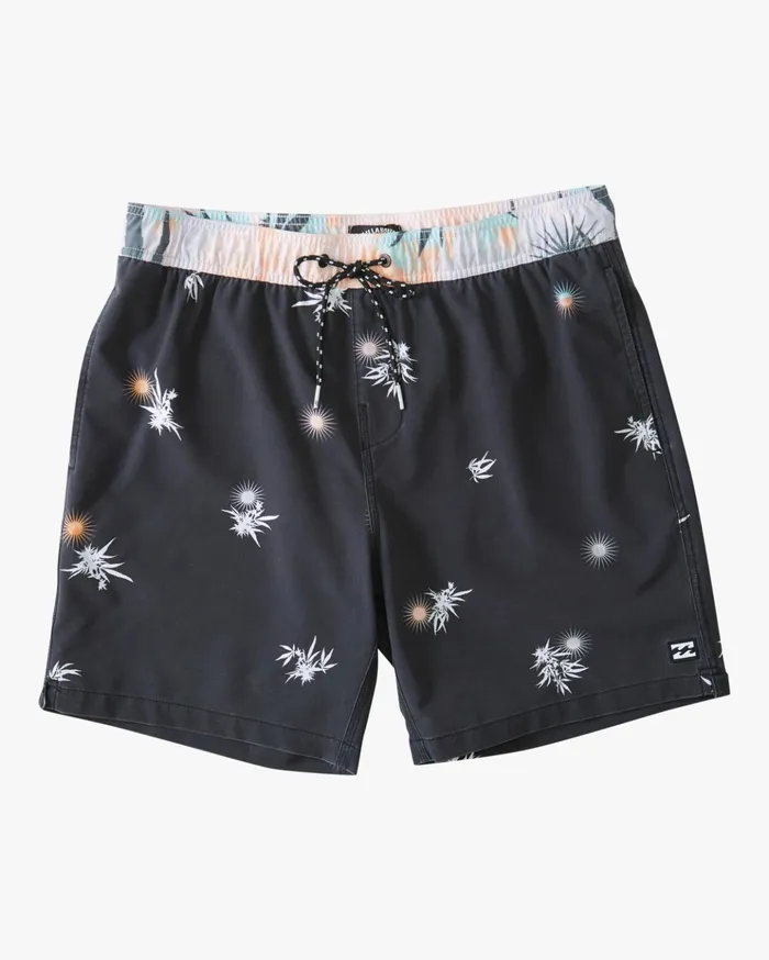 Billabong Sundays Layback Boardshorts 17quot Black Men Elastic Waist Boardshorts Billabong Sundays Layback Boardshorts 17quot Black Men Elastic Waist Boardshorts