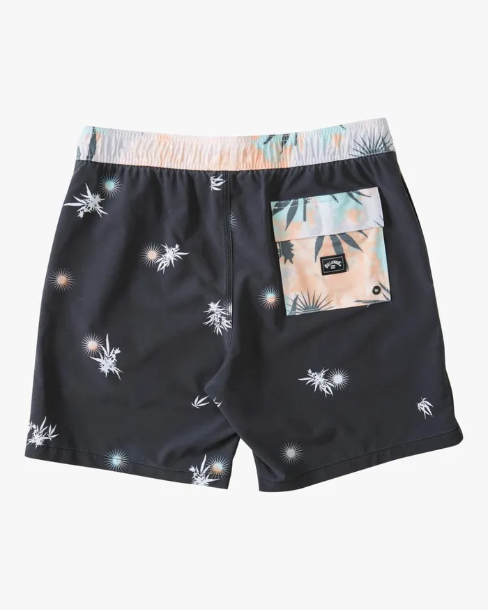 Billabong Sundays Layback Boardshorts 17quot Black Men Elastic Waist Boardshorts Billabong Sundays Layback Boardshorts 17quot Black Men Elastic Waist Boardshorts