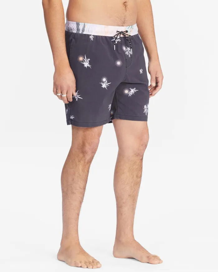 Billabong Sundays Layback Boardshorts 17quot Black Men Elastic Waist Boardshorts Billabong Sundays Layback Boardshorts 17quot Black Men Elastic Waist Boardshorts