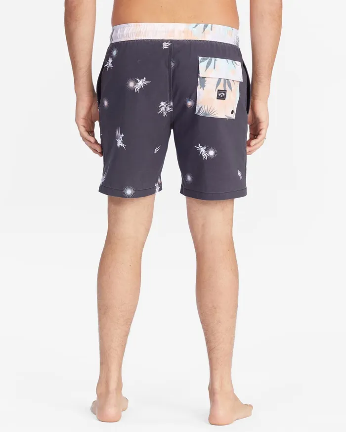 Billabong Sundays Layback Boardshorts 17quot Black Men Elastic Waist Boardshorts Billabong Sundays Layback Boardshorts 17quot Black Men Elastic Waist Boardshorts