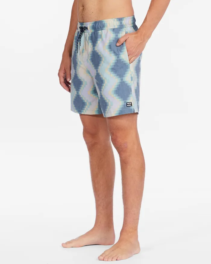Billabong Sundays Layback Boardshorts 17quot Green Haze Men Elastic Waist Boardshorts Billabong Sundays Layback Boardshorts 17quot Green Haze Men Elastic Waist Boardshorts