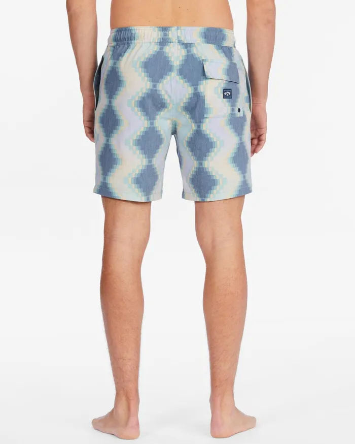 Billabong Sundays Layback Boardshorts 17quot Green Haze Men Elastic Waist Boardshorts Billabong Sundays Layback Boardshorts 17quot Green Haze Men Elastic Waist Boardshorts