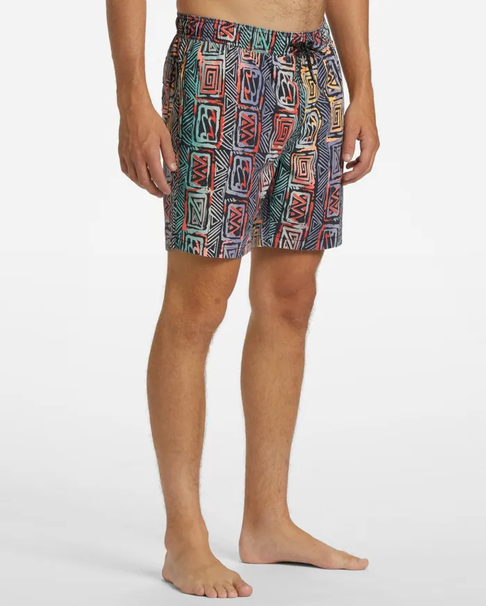Billabong Sundays Layback Boardshorts 17quot Multicolor Men Elastic Waist Boardshorts Billabong Sundays Layback Boardshorts 17quot Multicolor Men Elastic Waist Boardshorts