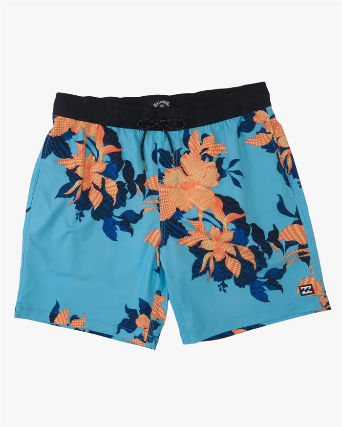 Billabong Sundays Layback Boardshorts 17quot Neon Blue Men Elastic Waist Boardshorts Billabong Sundays Layback Boardshorts 17quot Neon Blue Men Elastic Waist Boardshorts