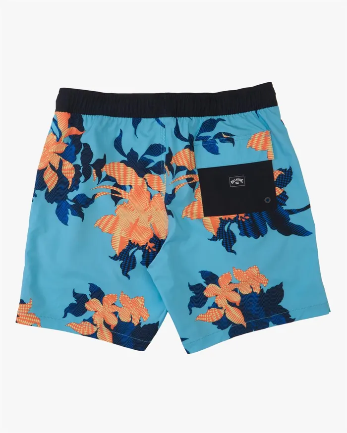 Billabong Sundays Layback Boardshorts 17quot Neon Blue Men Elastic Waist Boardshorts Billabong Sundays Layback Boardshorts 17quot Neon Blue Men Elastic Waist Boardshorts