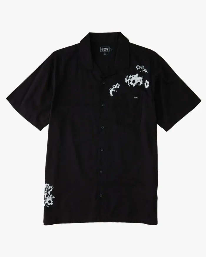 Billabong Sundays Vacay Short Sleeve Shirt Black White Men Shirts Billabong Sundays Vacay Short Sleeve Shirt Black White Men Shirts