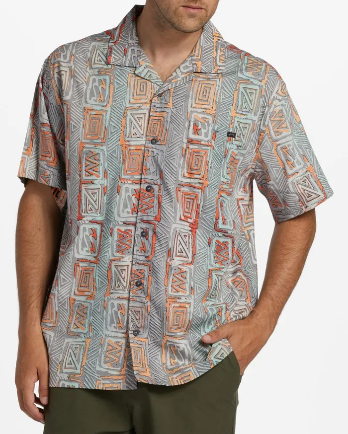 Billabong Sundays Vacay Short Sleeve Shirt Sunset Men Shirts