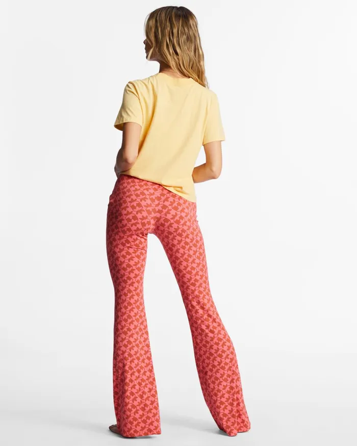 Billabong Sundown HighWaisted Flared Pants Coral Crush Women Pants Billabong Sundown HighWaisted Flared Pants Coral Crush Women Pants