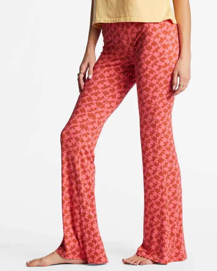 Billabong Sundown HighWaisted Flared Pants Coral Crush Women Pants Billabong Sundown HighWaisted Flared Pants Coral Crush Women Pants