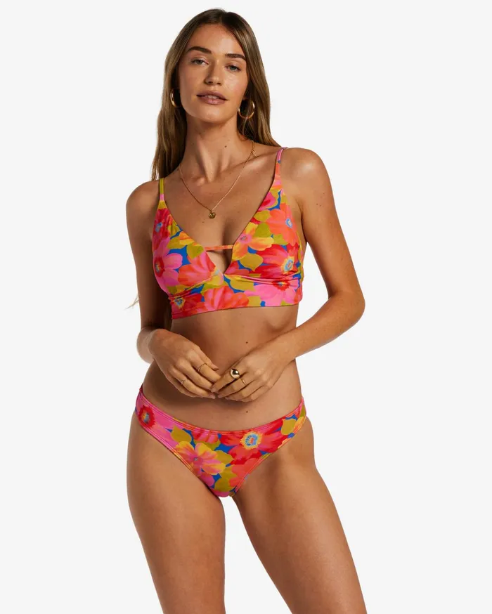 Billabong Sunny Coast V Neck Cami Bikini Top Multi Women Bikinis