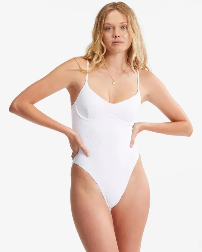 Billabong Sunrays Underwire OnePiece Swimsuit White Women One Pieces Billabong Sunrays Underwire OnePiece Swimsuit White Women One Pieces