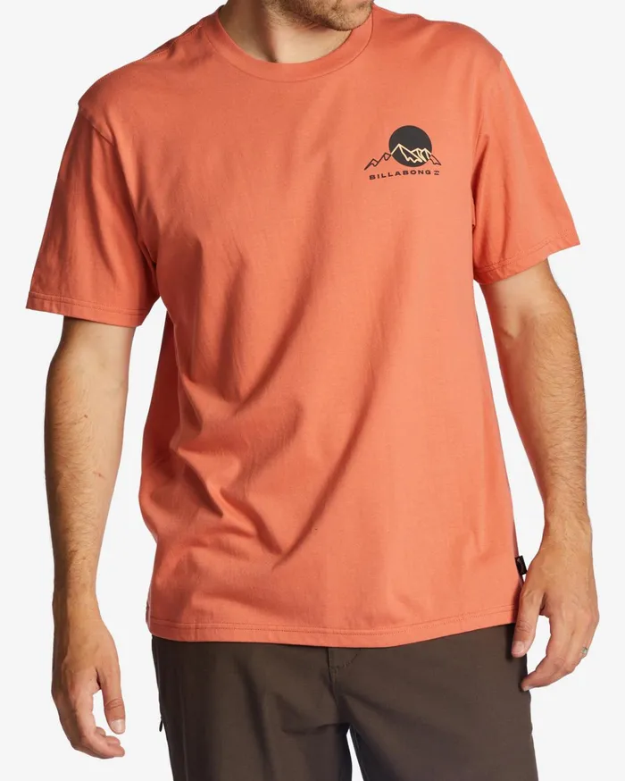 Billabong Sunset Organic TShirt Coral Men TShirts