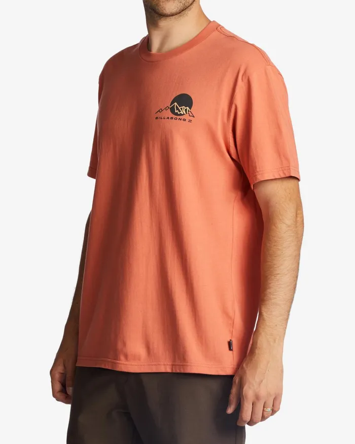 Billabong Sunset Organic TShirt Coral Men TShirts Billabong Sunset Organic TShirt Coral Men TShirts