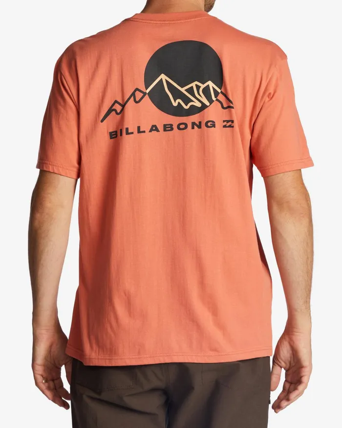 Billabong Sunset Organic TShirt Coral Men TShirts Billabong Sunset Organic TShirt Coral Men TShirts