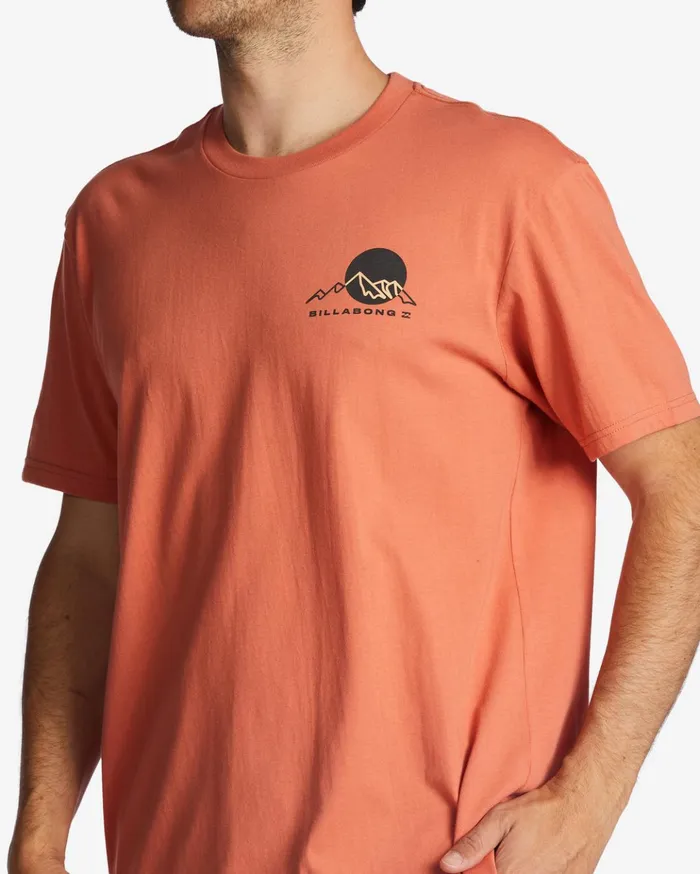 Billabong Sunset Organic TShirt Coral Men TShirts Billabong Sunset Organic TShirt Coral Men TShirts