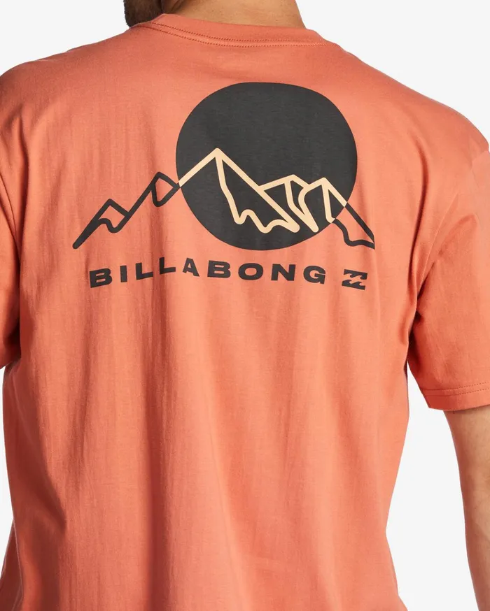 Billabong Sunset Organic TShirt Coral Men TShirts Billabong Sunset Organic TShirt Coral Men TShirts