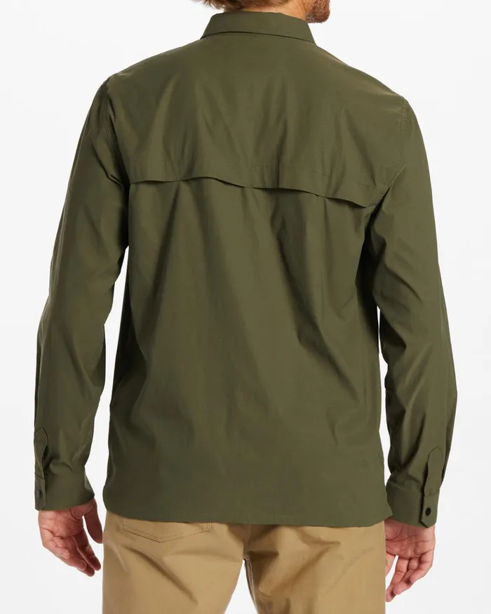 Billabong Surftrek Tech Long Sleeve Shirt Military Men Shirts Billabong Surftrek Tech Long Sleeve Shirt Military Men Shirts