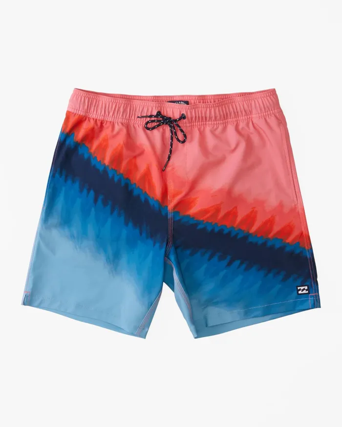 Billabong T Street Layback Boardshorts 17quot Coral Men Elastic Waist Boardshorts