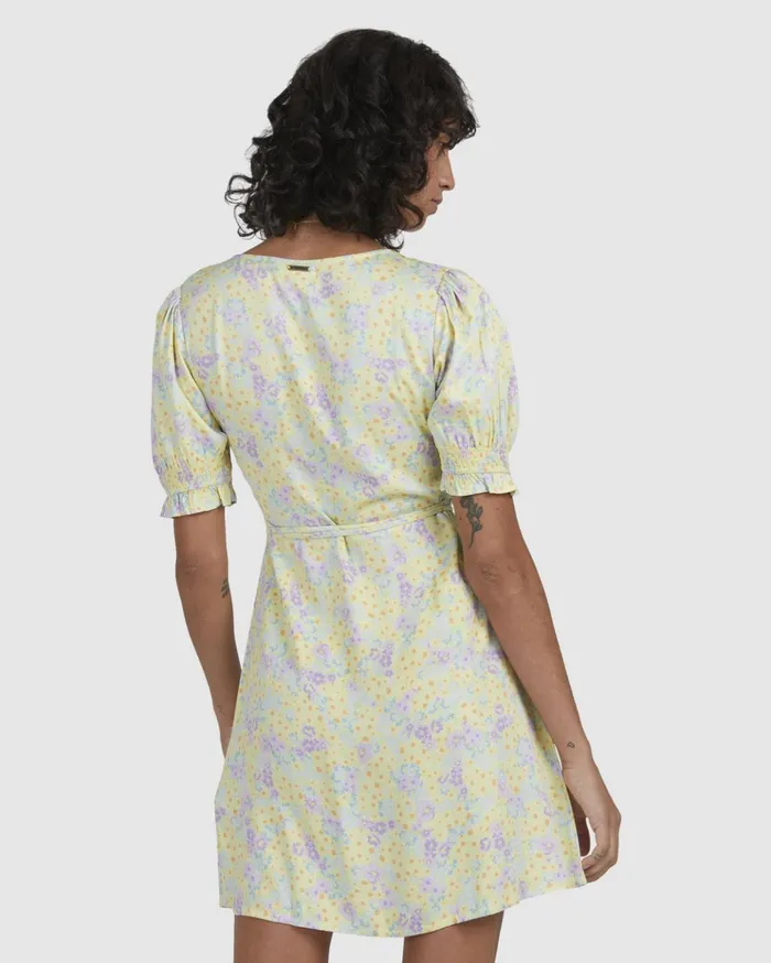 Billabong Tempest Wrap Dress Lemon Lime Women Dresses Billabong Tempest Wrap Dress Lemon Lime Women Dresses