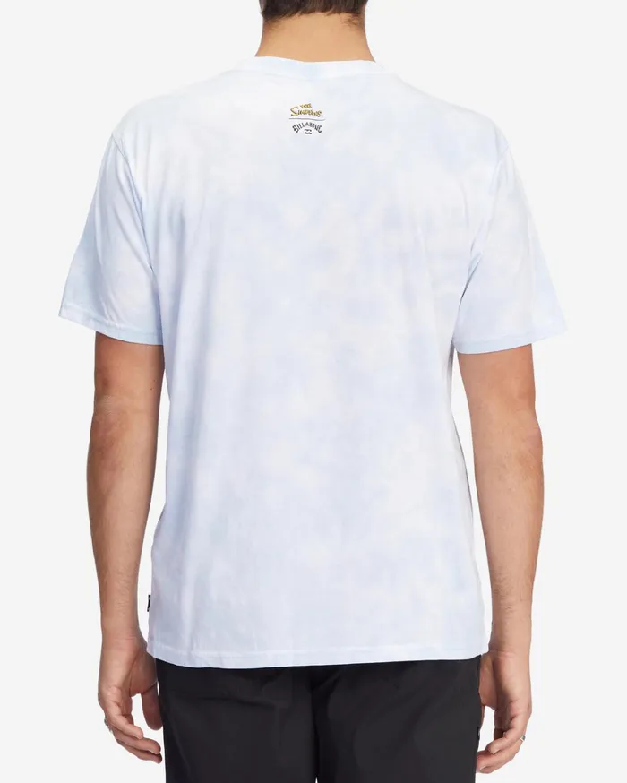 Billabong The Simpsons Couch Gag TieDye Organic Short Sleeve TShirt White Men TShirts