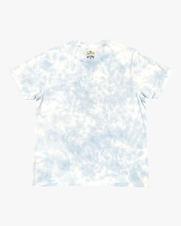 Billabong The Simpsons Couch Gag TieDye Organic Short Sleeve TShirt White Men TShirts