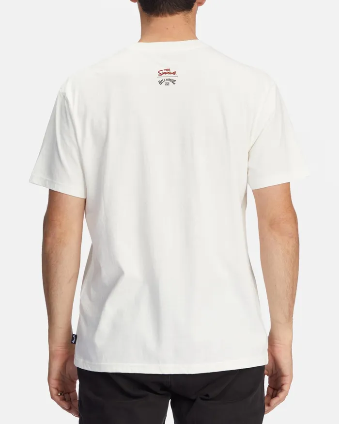 Billabong The Simpsons Duff Can Short Sleeve TShirt Off White Men TShirts