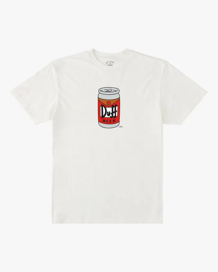 Billabong The Simpsons Duff Can Short Sleeve TShirt Off White Men TShirts