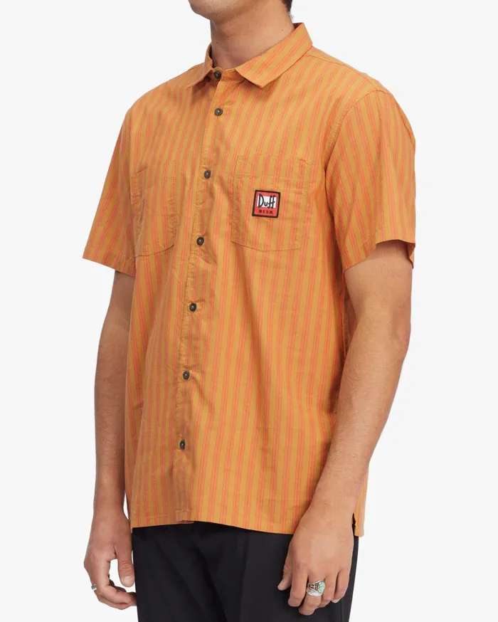 Billabong The Simpsons Duff Delivery Short Sleeve Shirt Red Men Shirts