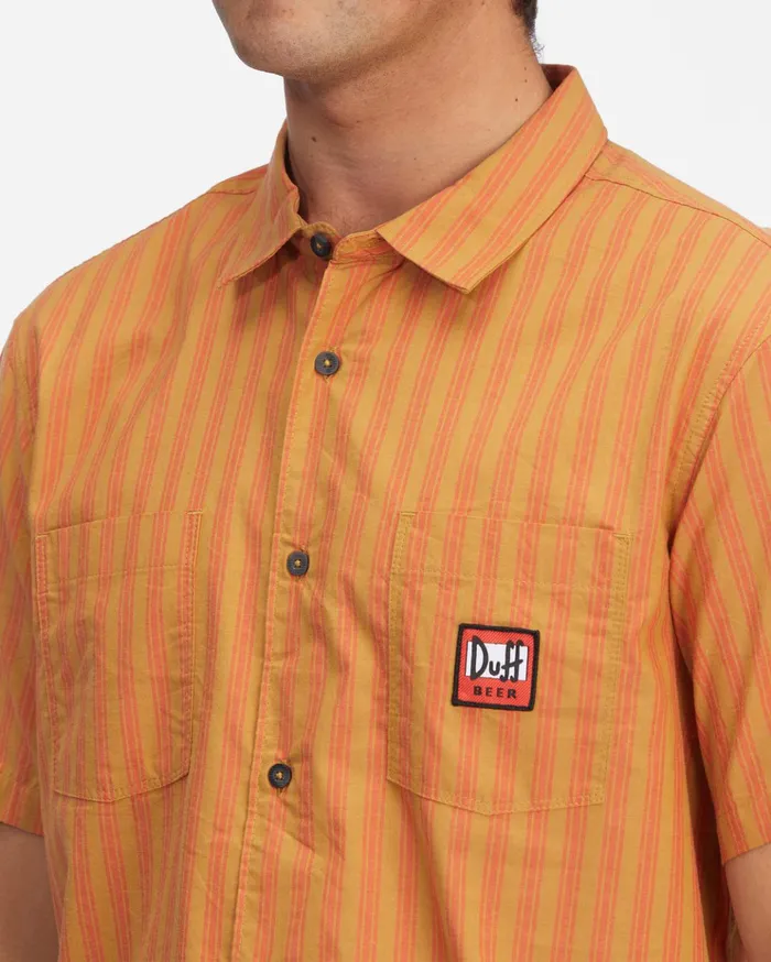 Billabong The Simpsons Duff Delivery Short Sleeve Shirt Red Men Shirts