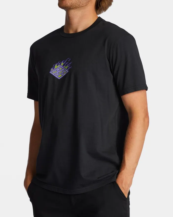 Billabong Theme Diamond TShirt Washed Black Men TShirts Billabong Theme Diamond TShirt Washed Black Men TShirts