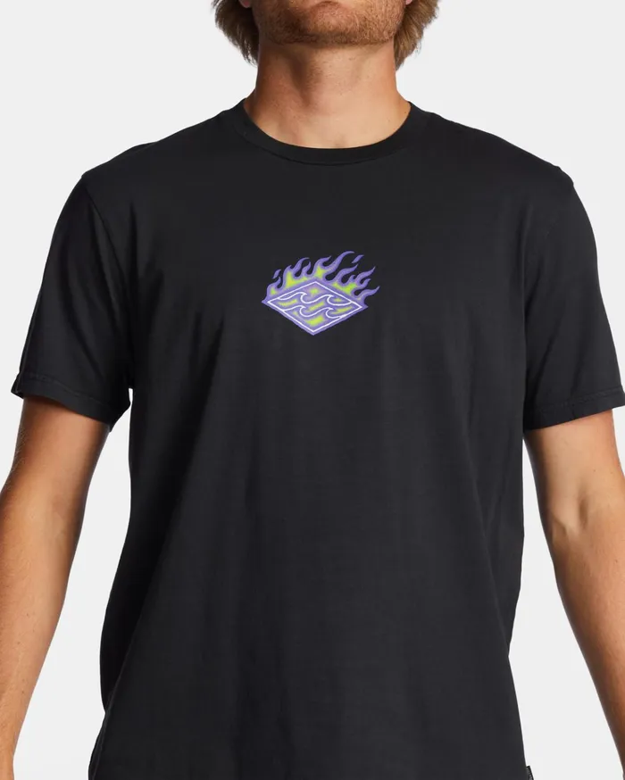 Billabong Theme Diamond TShirt Washed Black Men TShirts Billabong Theme Diamond TShirt Washed Black Men TShirts