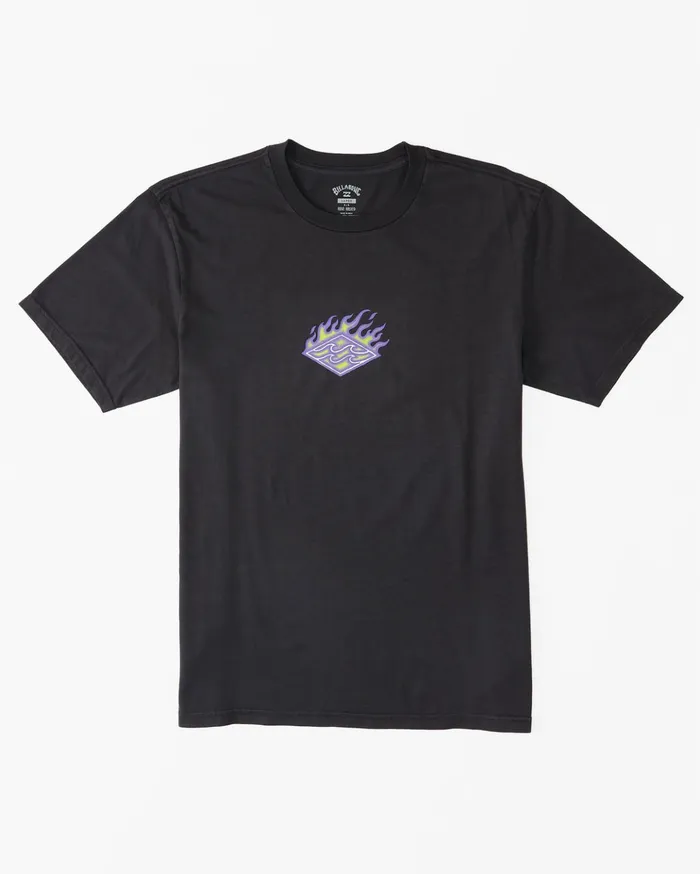 Billabong Theme Diamond TShirt Washed Black Men TShirts Billabong Theme Diamond TShirt Washed Black Men TShirts