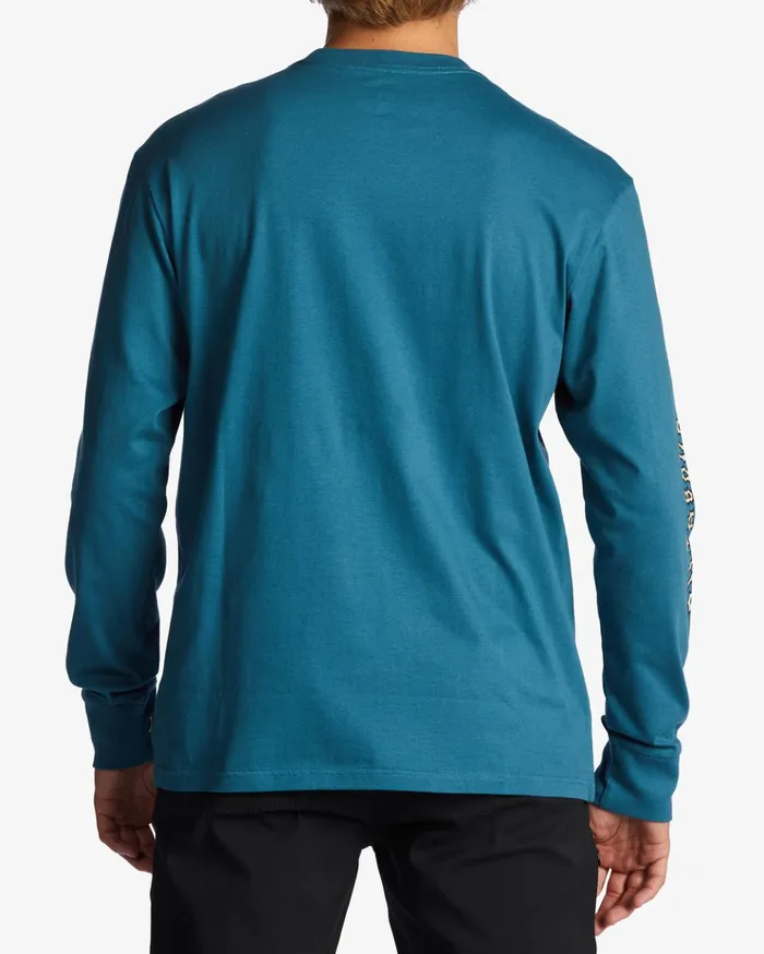 Billabong Throw Back Long Sleeve TShirt Blue Lagoon Men TShirts Billabong Throw Back Long Sleeve TShirt Blue Lagoon Men TShirts