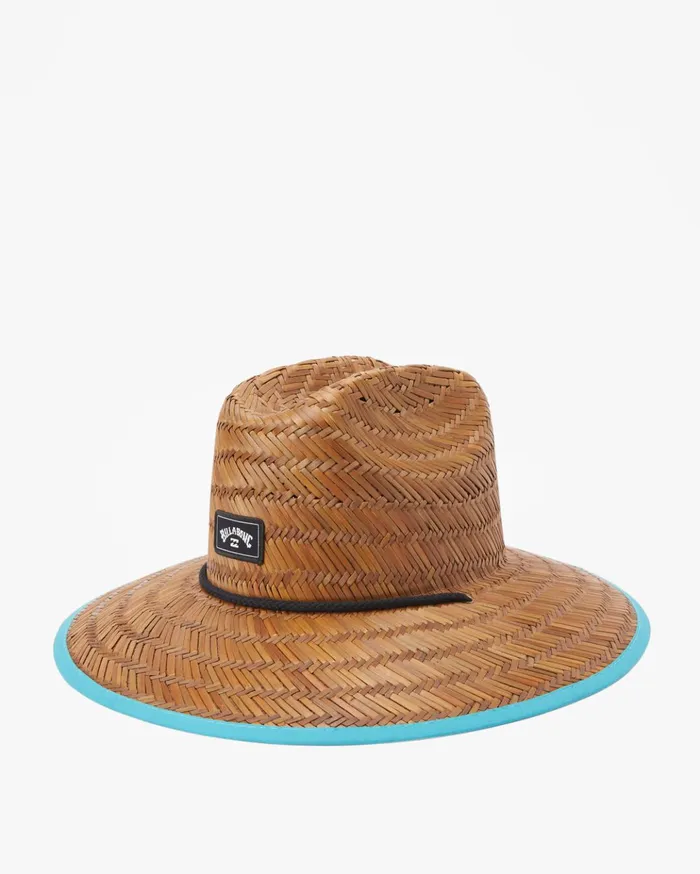 Billabong Tides Print Straw Lifeguard Hat Dark Mint Men Hats