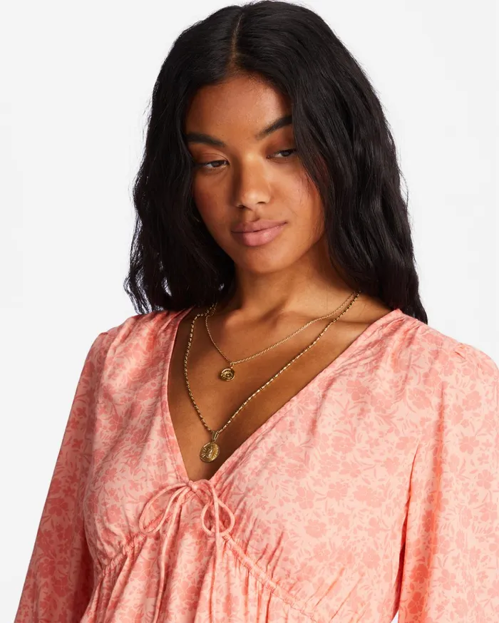 Billabong Time Goes By Long Sleeve Crop Top Lifes A Peach Women Tops Billabong Time Goes By Long Sleeve Crop Top Lifes A Peach Women Tops