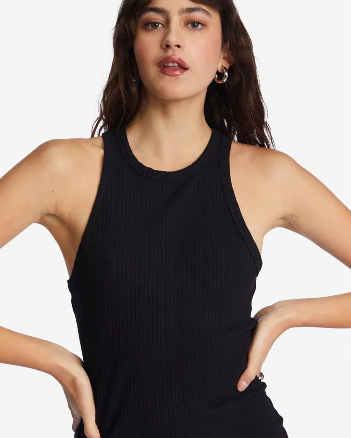 Billabong Tomboy Tank Midi Dress Black Pebble Women Dresses Billabong Tomboy Tank Midi Dress Black Pebble Women Dresses