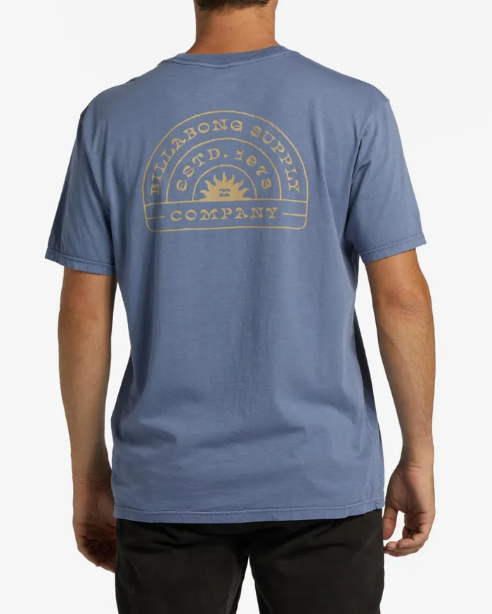 Billabong Trademark Wave Washed Short Sleeve TShirt Dusty Blue Men TShirts Billabong Trademark Wave Washed Short Sleeve TShirt Dusty Blue Men TShirts
