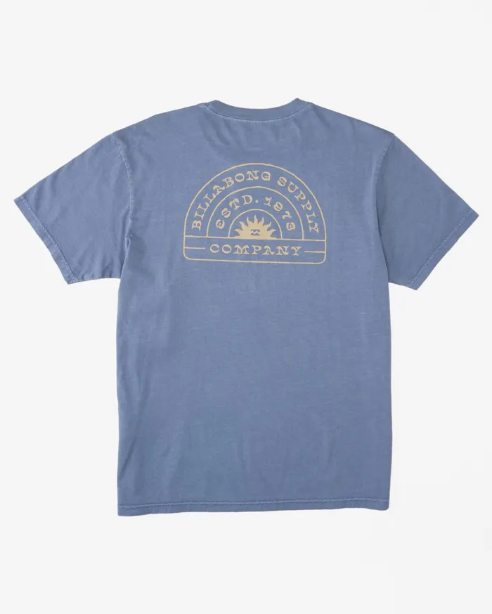 Billabong Trademark Wave Washed Short Sleeve TShirt Dusty Blue Men TShirts Billabong Trademark Wave Washed Short Sleeve TShirt Dusty Blue Men TShirts