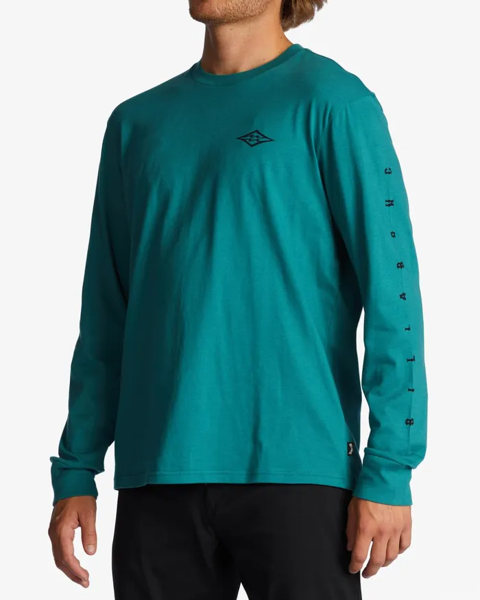 Billabong Unity Long Sleeve TShirt Teal Men TShirts Billabong Unity Long Sleeve TShirt Teal Men TShirts