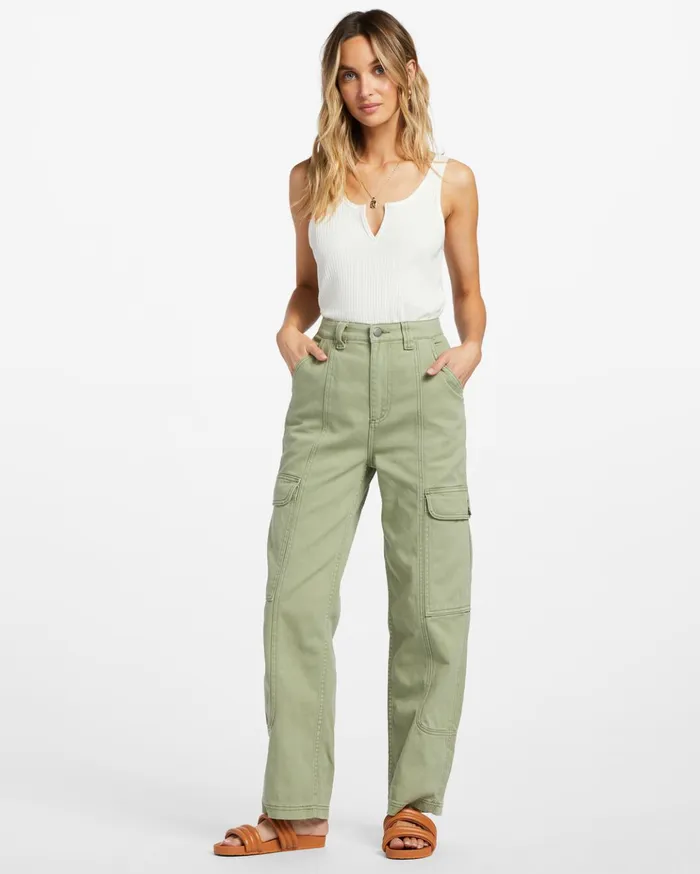 Billabong Wall To Wall Denim Cargo Pants Army Women Denim Billabong Wall To Wall Denim Cargo Pants Army Women Denim